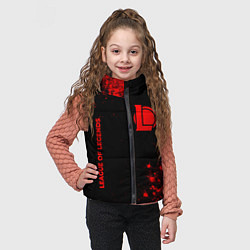 Детский жилет League of Legends - red gradient вертикально, цвет: 3D-черный — фото 2