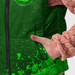 Детский жилет Saab - green gradient вертикально, цвет: 3D-черный — фото 2