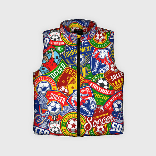 Детский жилет Футбольные лиги паттерн / 3D-Красный – фото 1