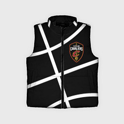 Детский жилет Кливленд Кавальерс текстура мяча, цвет: 3D-черный