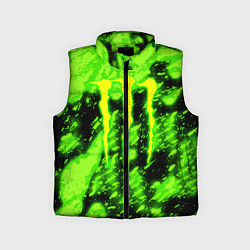 Детский жилет Monster energy кислотное лого, цвет: 3D-черный