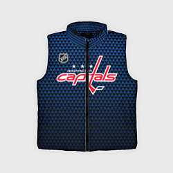 Детский жилет Вашингтон Кэпиталз - синий градиент, цвет: 3D-черный