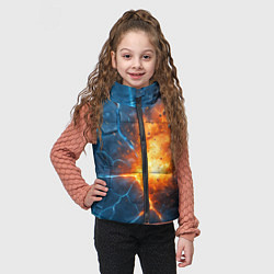 Детский жилет Взрыв из объемных плит, цвет: 3D-черный — фото 2