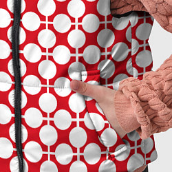 Детский жилет Красно белый узор в клетку и горох, цвет: 3D-черный — фото 2