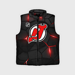 Детский жилет Нью Джерси Девилз - плиты с подсветкой, цвет: 3D-черный