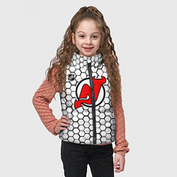 Детский жилет Нью Джерси Девилз - белые соты, цвет: 3D-черный — фото 2