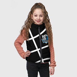 Детский жилет Даллас Маверикс - текстура черного мяча, цвет: 3D-черный — фото 2