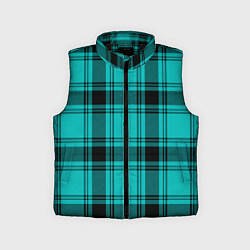Детский жилет Checkered blue, цвет: 3D-черный