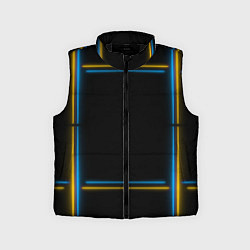 Детский жилет Neon yellow light blue, цвет: 3D-черный