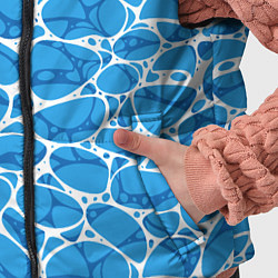 Детский жилет Волновая рябь на поверхности воды паттерн, цвет: 3D-черный — фото 2