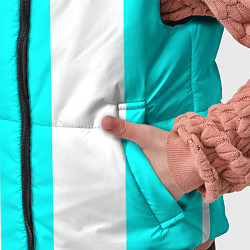Детский жилет Color light blue white lines, цвет: 3D-черный — фото 2