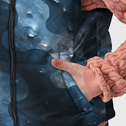 Детский жилет Синий камуфляж с каплями, цвет: 3D-черный — фото 2