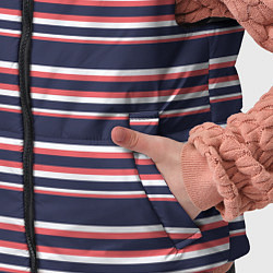 Детский жилет Полосы сине-кораловые, цвет: 3D-черный — фото 2