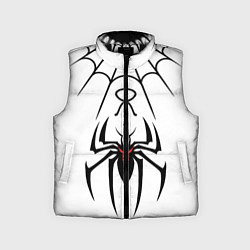 Детский жилет Паук на белом - the web of Fate, цвет: 3D-черный