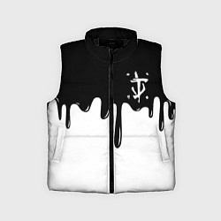 Детский жилет Doom logo жидкие краски, цвет: 3D-черный