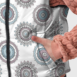 Детский жилет Круглый разноцветный узор мандала, цвет: 3D-черный — фото 2