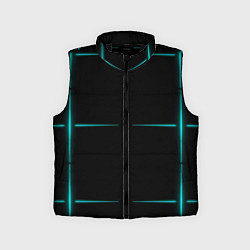 Детский жилет Color black blue stripes, цвет: 3D-черный