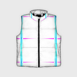 Детский жилет Color white blue pink stripes, цвет: 3D-черный