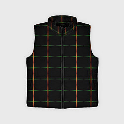 Детский жилет Color black orange green crosses, цвет: 3D-черный
