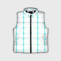 Детский жилет Color white light blue crosses, цвет: 3D-черный