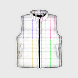 Детский жилет Color white multicolored stripes, цвет: 3D-черный