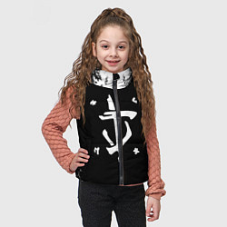 Детский жилет Doom краска белая текстура, цвет: 3D-черный — фото 2