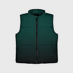 Детский жилет Тёмный изумруд, цвет: 3D-черный