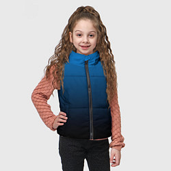Детский жилет Blue gradient, цвет: 3D-черный — фото 2