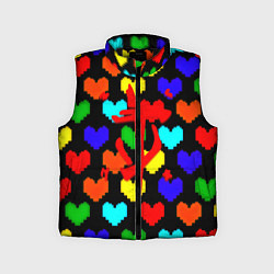 Детский жилет Doom love pixel pattern, цвет: 3D-черный
