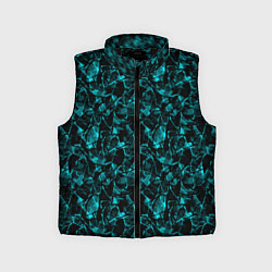 Детский жилет Голубой с черным абстрактный узор, цвет: 3D-черный