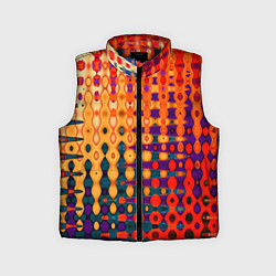 Детский жилет Красно-жёлтый абстракция, цвет: 3D-черный