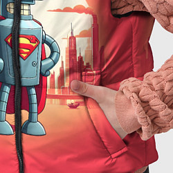 Детский жилет Робот-сгибальщик Бендер супермен - коллаба, цвет: 3D-черный — фото 2