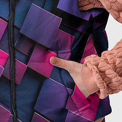 Детский жилет Неоновые квадраты, цвет: 3D-черный — фото 2