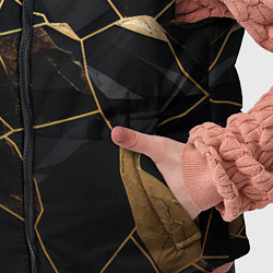 Детский жилет Черно золотой мрамор, цвет: 3D-черный — фото 2