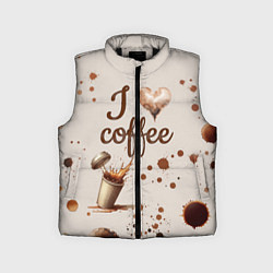 Детский жилет Пятна кофе часть дизайна - можно проливать, цвет: 3D-черный