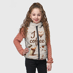 Детский жилет Пятна кофе часть дизайна - можно проливать, цвет: 3D-черный — фото 2