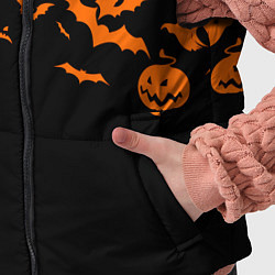 Детский жилет Хэллоуин тыквы и призраки, цвет: 3D-черный — фото 2