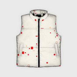 Детский жилет Color white red shapes, цвет: 3D-черный