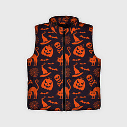 Детский жилет Паттерн с символами праздника Хэллоуин