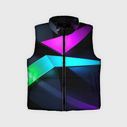 Детский жилет Neon colored geometric, цвет: 3D-черный