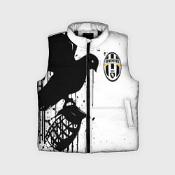 Детский жилет Ювентус черная птица краски, цвет: 3D-черный