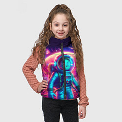 Детский жилет Морти в одиночестве на неоновой планете, цвет: 3D-черный — фото 2