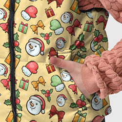 Детский жилет Новогодний паттерн, цвет: 3D-красный — фото 2