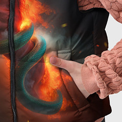 Детский жилет Смена зелёной змеи на красную огненную лошадь, цвет: 3D-черный — фото 2