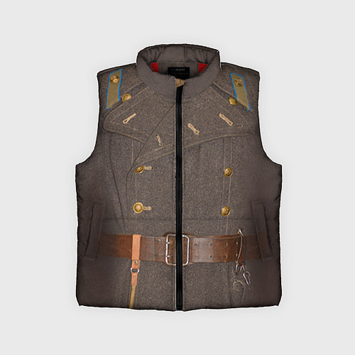 Детский жилет Шинель / 3D-Красный – фото 1