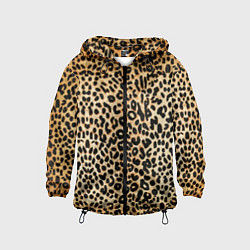 Ветровка с капюшоном детская Гепард (шкура), цвет: 3D-черный