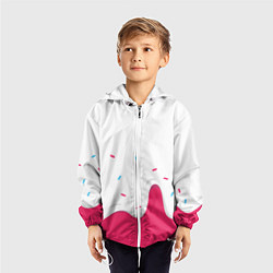 Ветровка с капюшоном детская KREME (original design), цвет: 3D-белый — фото 2