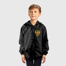 Ветровка с капюшоном детская Russia - Black collection, цвет: 3D-черный — фото 2