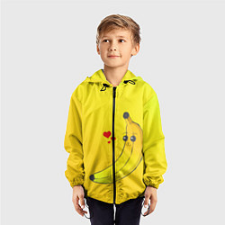 Ветровка с капюшоном детская Just Banana (Yellow), цвет: 3D-черный — фото 2