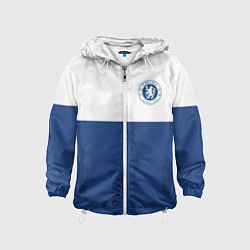 Ветровка с капюшоном детская Chelsea FC: Light Blue, цвет: 3D-белый